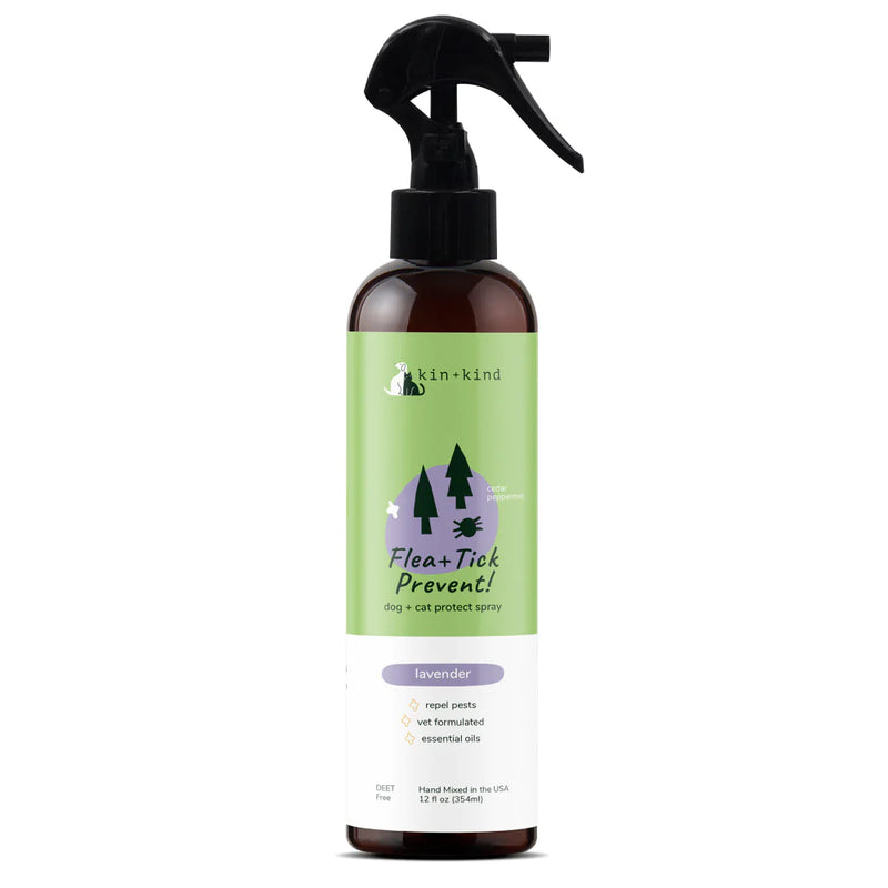 kin+kind Natural Flea & Tick Plant-Based Lavender Repel Spray