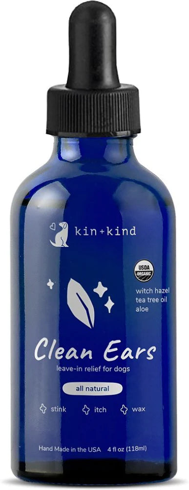 kin kind Organic Clean Ears Leave-In Dog Ear Cleaner