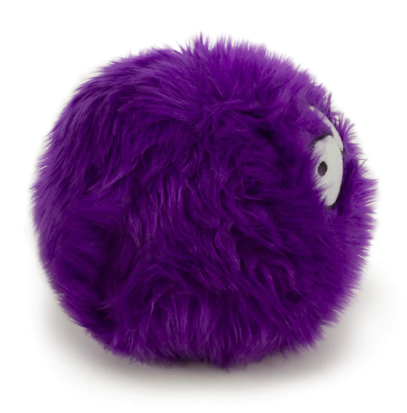 Go Dog Furballz with Chew Guard Technology Durable Plush Squeaker Dog Toy Purple
