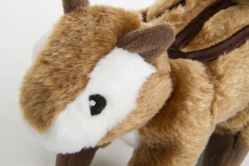 Go Dog Wildlife Chipmunk with Chew Guard Technology Durable Plush Squeaker Dog Toy