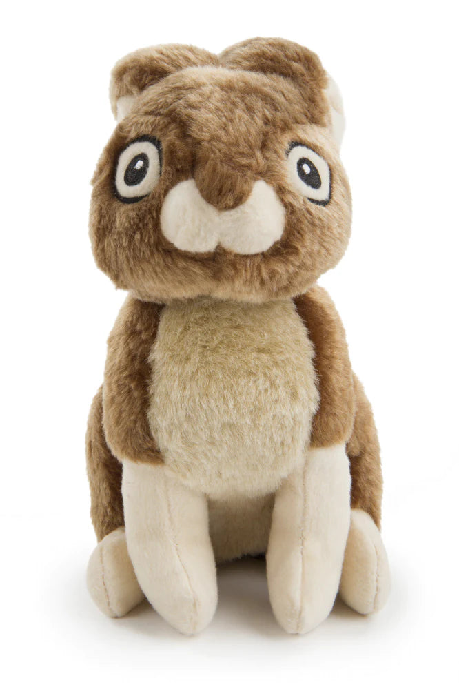 Go Dog Wildlife Rabbit with Chew Guard Technology Durable Plush Squeaker Dog Toy