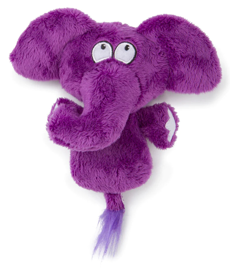 Go Dog Hear Doggy Mini Flattie Elephant With Chew Guard Technology And Silent Squeak Technology Plush Dog Toy