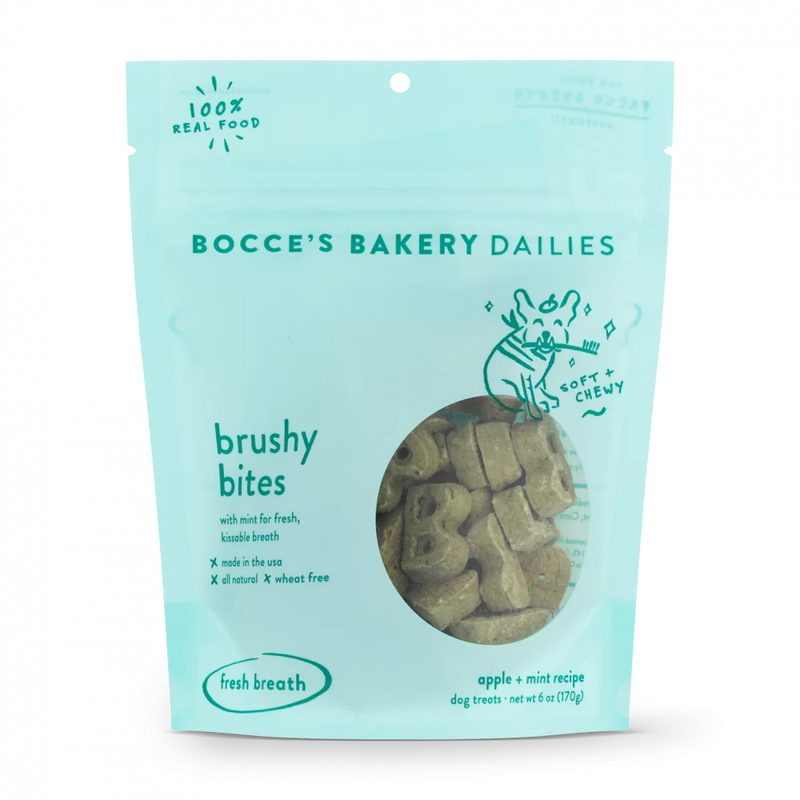 Bocce's Bakery Brushy Bites Soft & Chewy Dog Treats