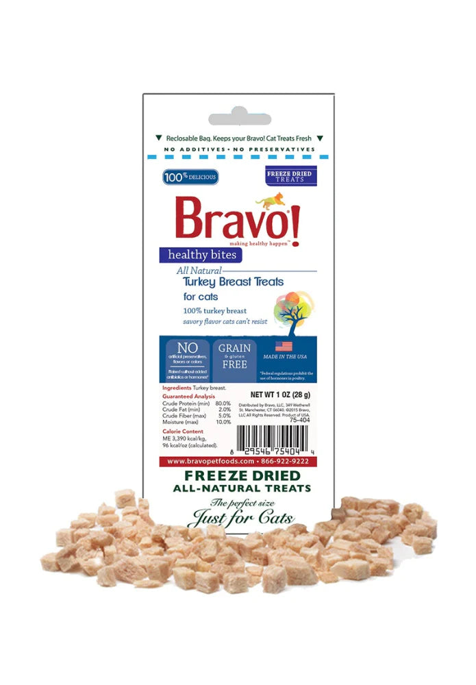 Bravo! Healthy Medley Grain Free Turkey Freeze-Dried Cat Treats