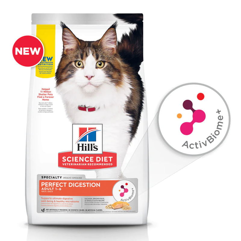 Hill's Science Diet Adult Perfect Digestion Salmon Dry Cat Food