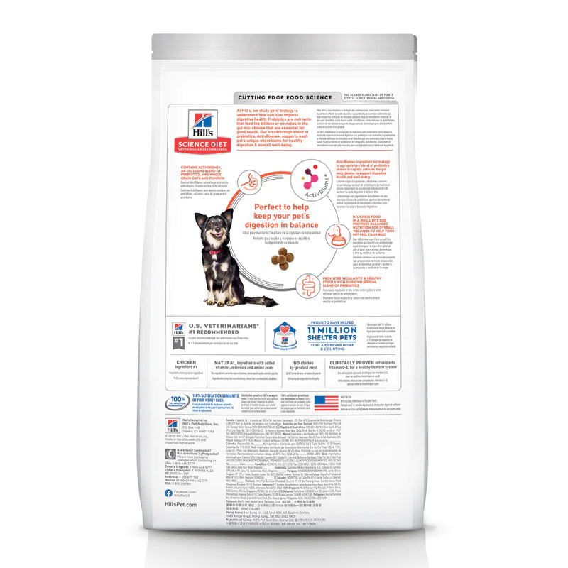 Hill's Science Diet Adult Perfect Digestion Small Bites Chicken Dry Dog Food