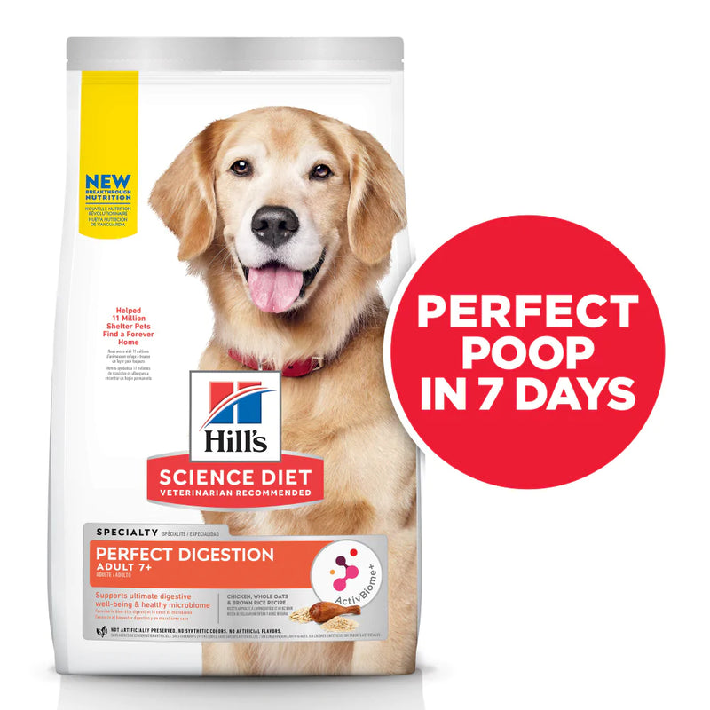Hill's Science Diet Adult 7+ Perfect Digestion Chicken Dry Dog Food