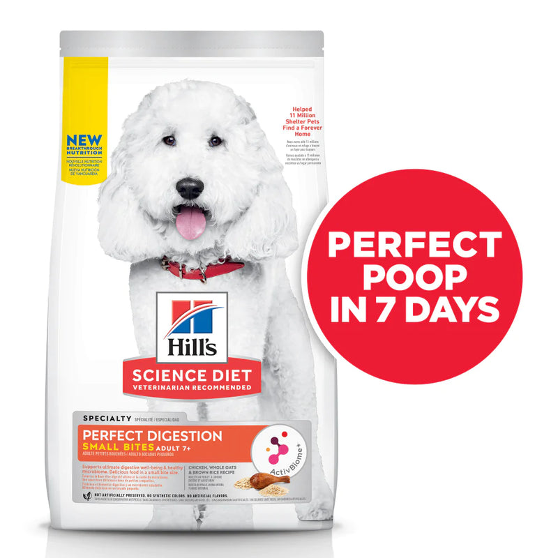 Hill's Science Diet Adult 7+ Perfect Digestion Small Bites Chicken Dry Dog Food