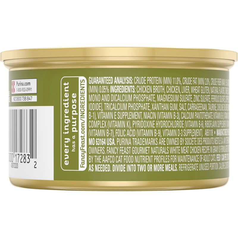 Fancy Feast Gourmet Naturals White Meat Chicken Recipe In Gravy Natural Wet Cat Food