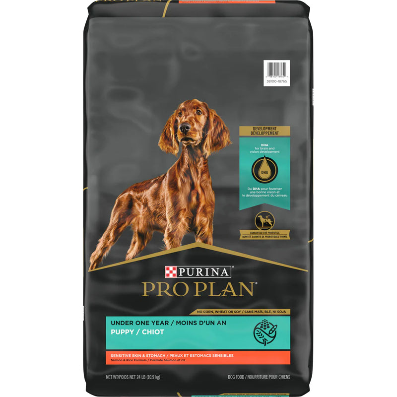 Purina Pro Plan Probiotic Sensitive Stomach Sensitive Skin & Stomach Salmon & Rice Formula Dry Puppy Food