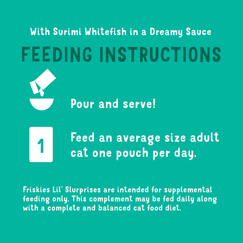 Friskies Lil Slurprises With Surimi Whitefish Cat Food Compliment