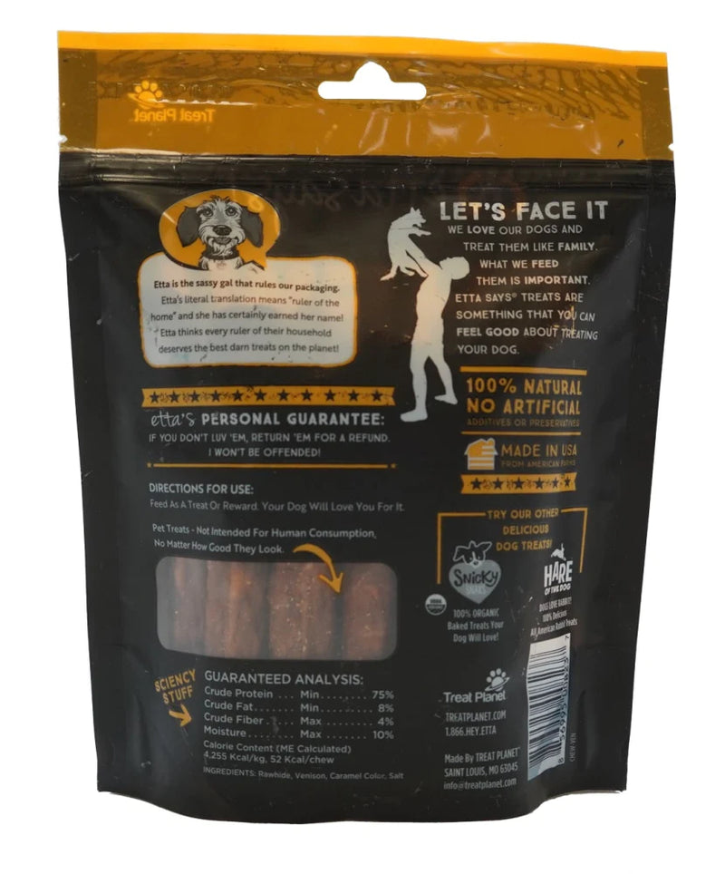 Etta Says Chew! Premium Crunchy Venison Chew Dog Treats