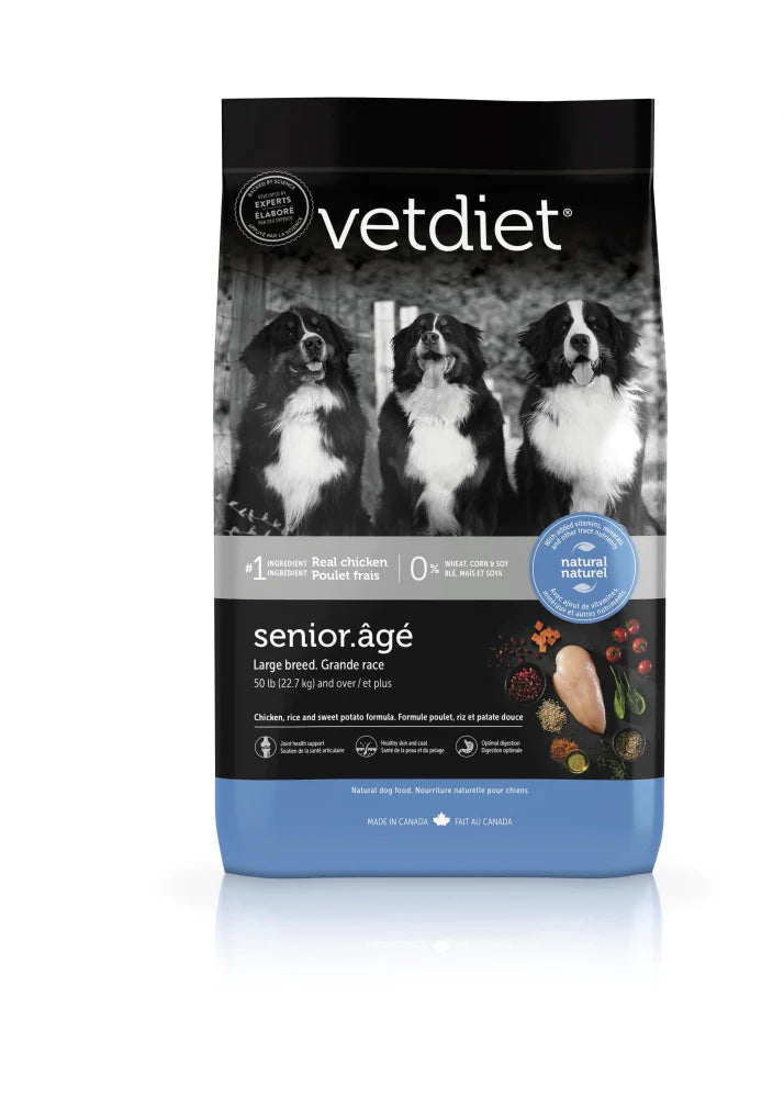 Vetdiet Large Breed Senior Dog Food Chicken & Rice Formula