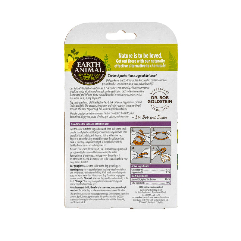 Earth Animal Nature's Protection Flea & Tick Prevention Herbal Collar for Large Dogs