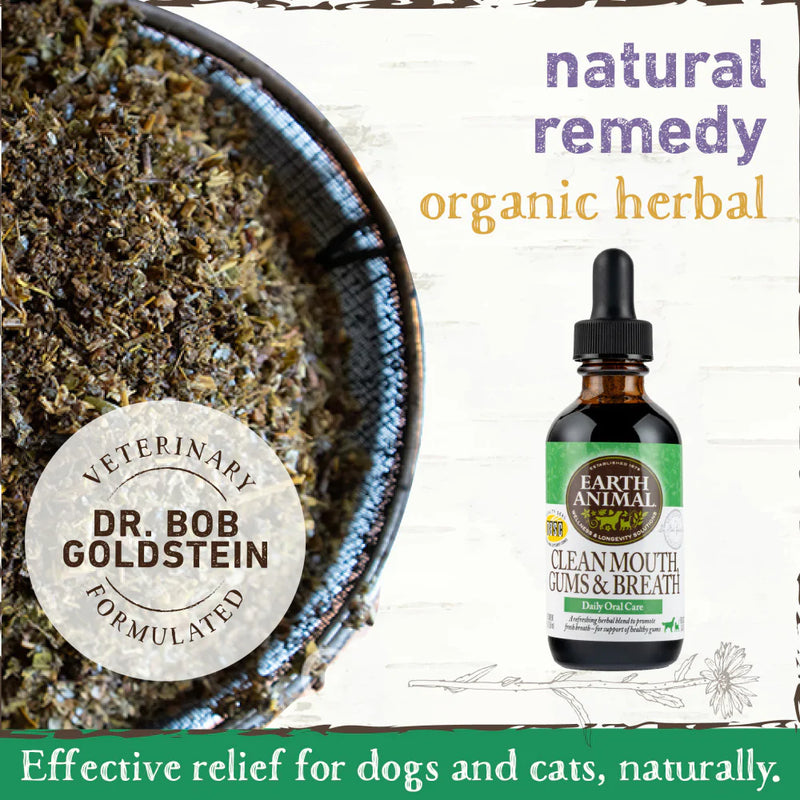Earth Animal Organic Herbal Remedies Clean Mouth, Gums, & Breath