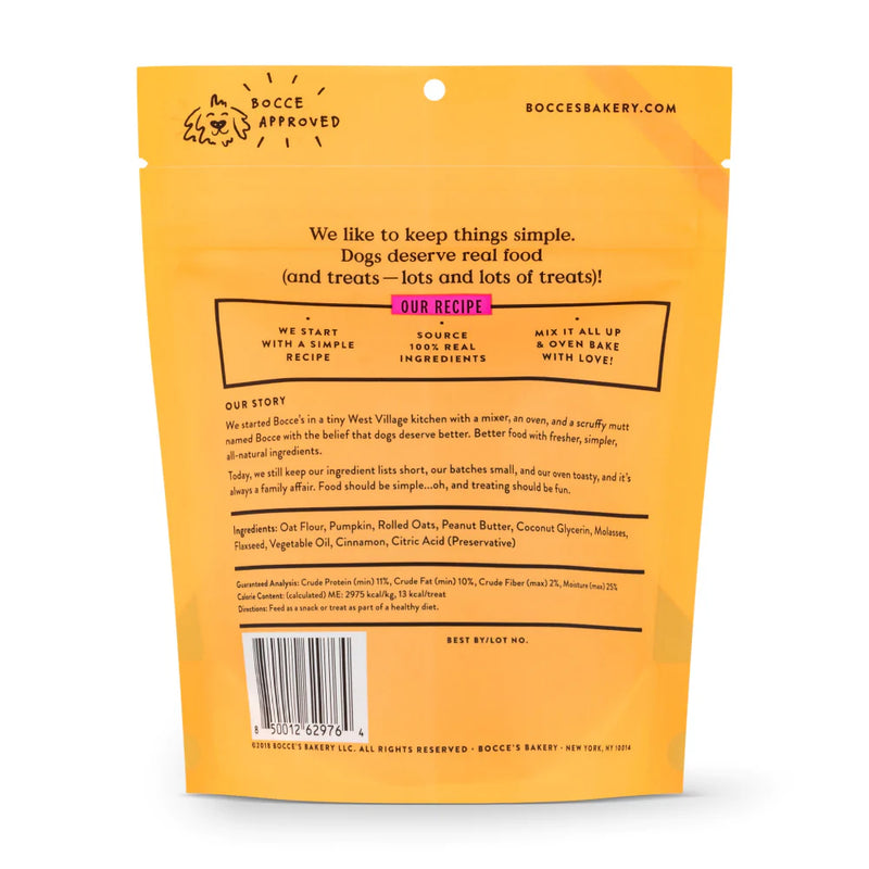 Bocce's Bakery Pumpk'n Spice Soft & Chewy  Dog Treats