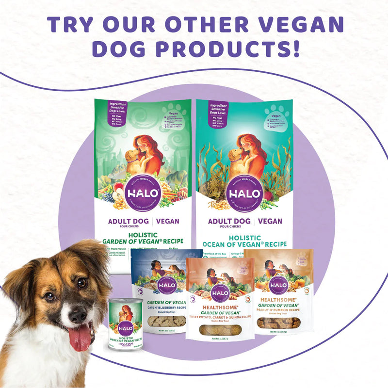 Halo Garden of Vegan Oats, Peanut Butter & Banana Biscuit Dog Treats