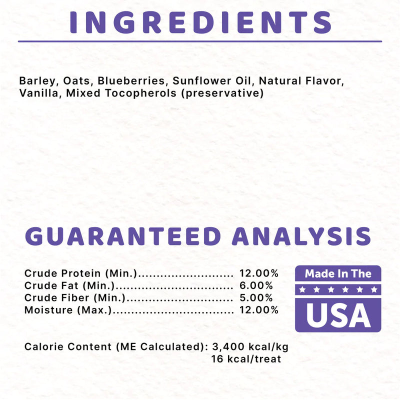 Halo Garden of Vegan Oats n' Blueberries Biscuit Dog Treats