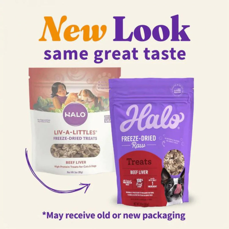 Halo Liv-A-Littles Beef Liver Protein Freeze-Dried Dog & Cat Treats