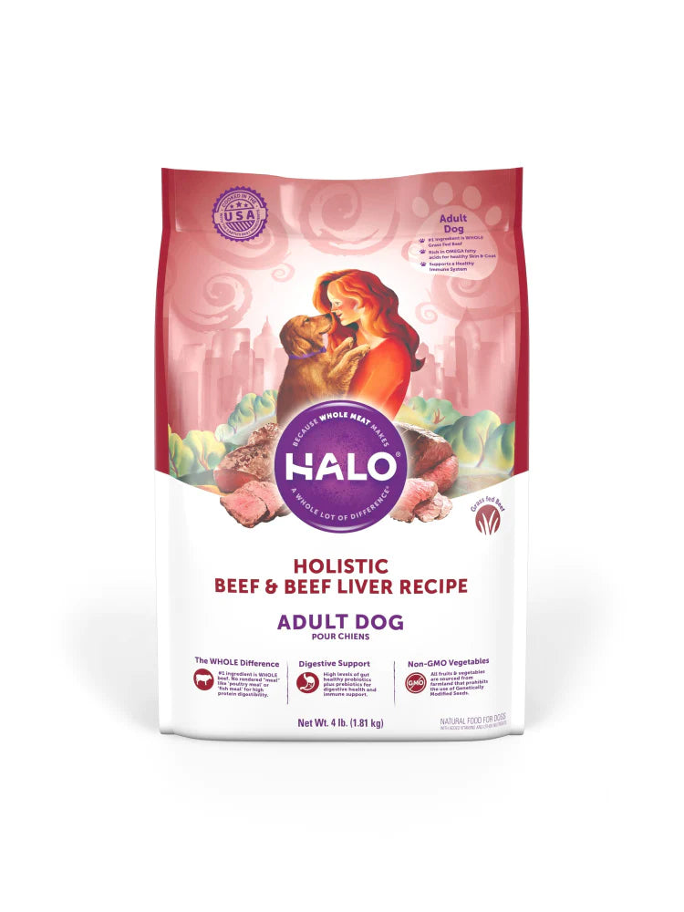 Halo Halo Adult Dog Holistic Beef & Beef Liver Recipe Dog Food