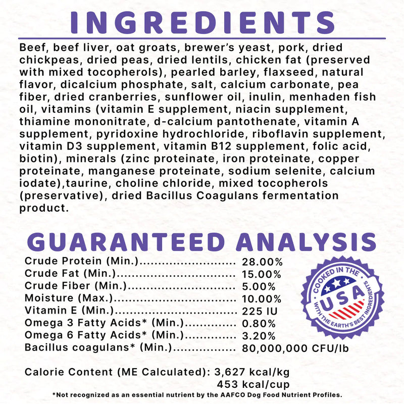 Halo Halo Adult Dog Holistic Beef & Beef Liver Recipe Dog Food