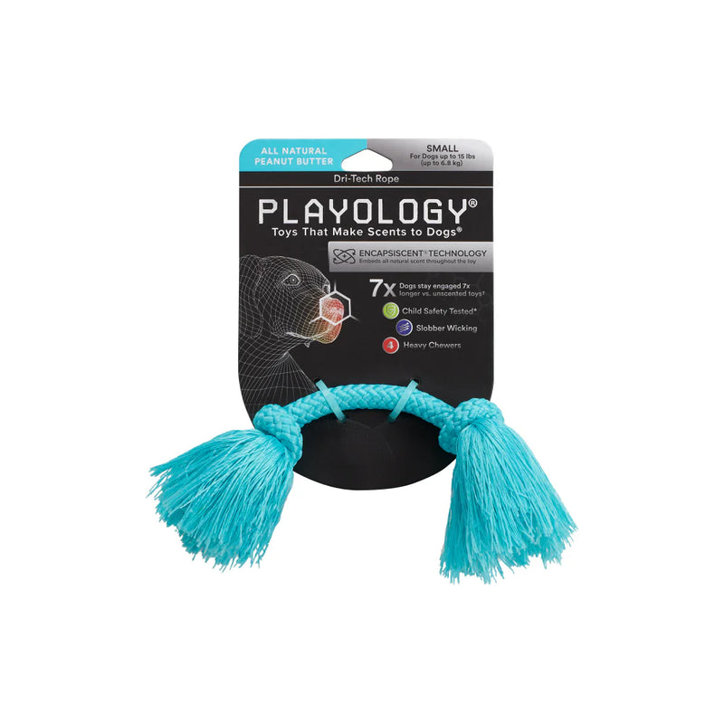 Playology Dri - Tech Rope Peanut Butter Scented Dog Toy