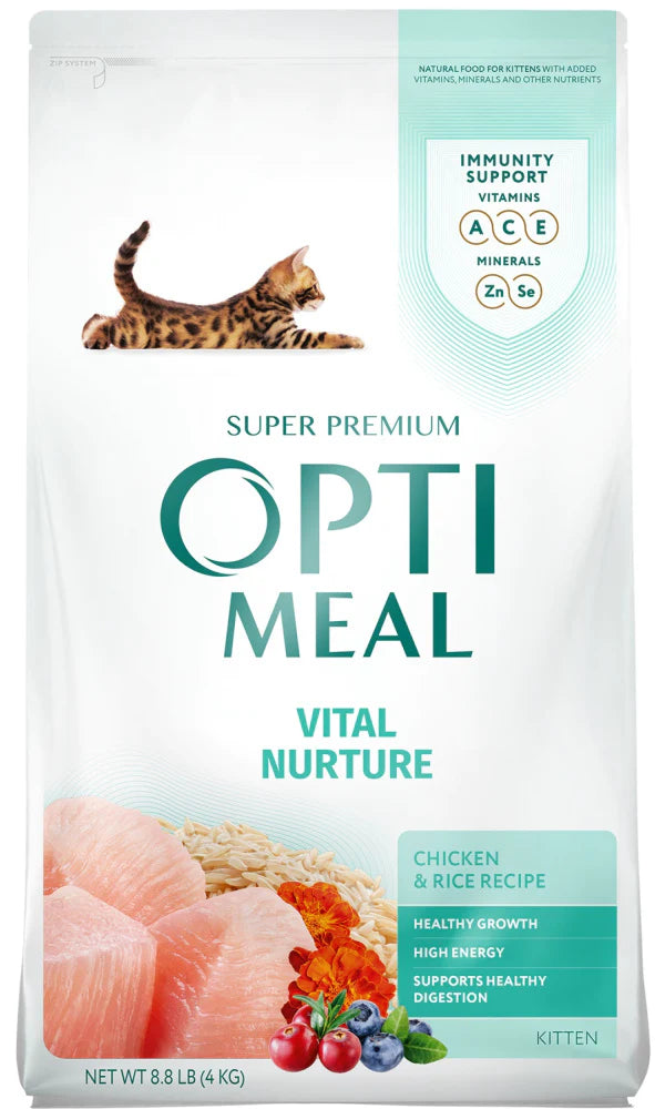 Optimeal Vital Nurture Kitten Chicken & Rice Recipe Dry Cat Food