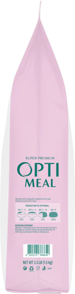 Optimeal Small Breed Nutrient Balance Lamb & Rice Recipe Adult Dog Dry Food