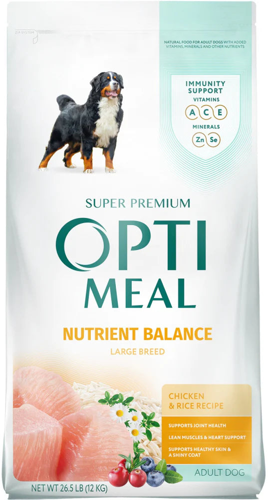 Optimeal Large Breed Nutrient Balance Chicken & Rice Recipe Adult Dog Dry Food