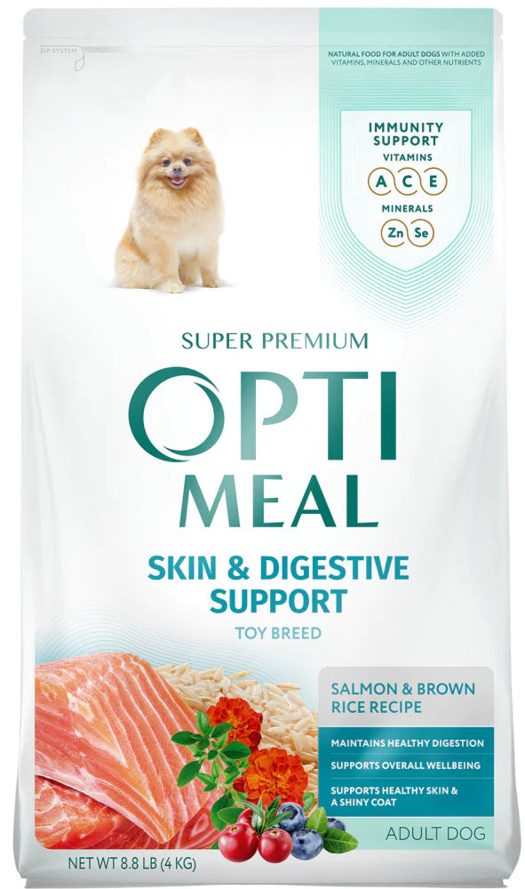 Optimeal Toy Breed Skin & Digestive Support Salmon & Brown Rice Recipe Adult Dog Dry Food