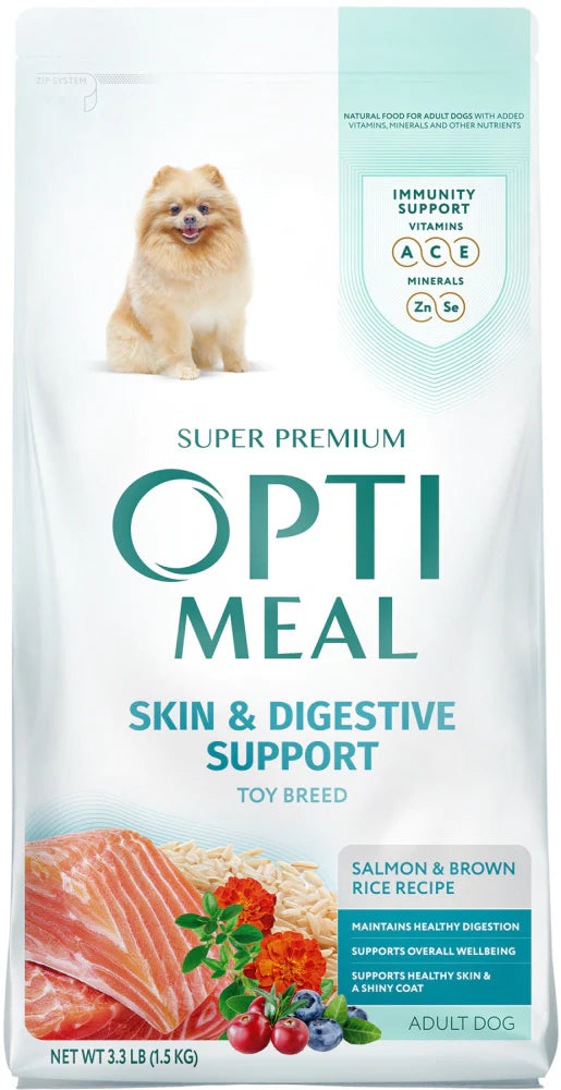 Optimeal Toy Breed Skin & Digestive Support Salmon & Brown Rice Recipe Adult Dog Dry Food