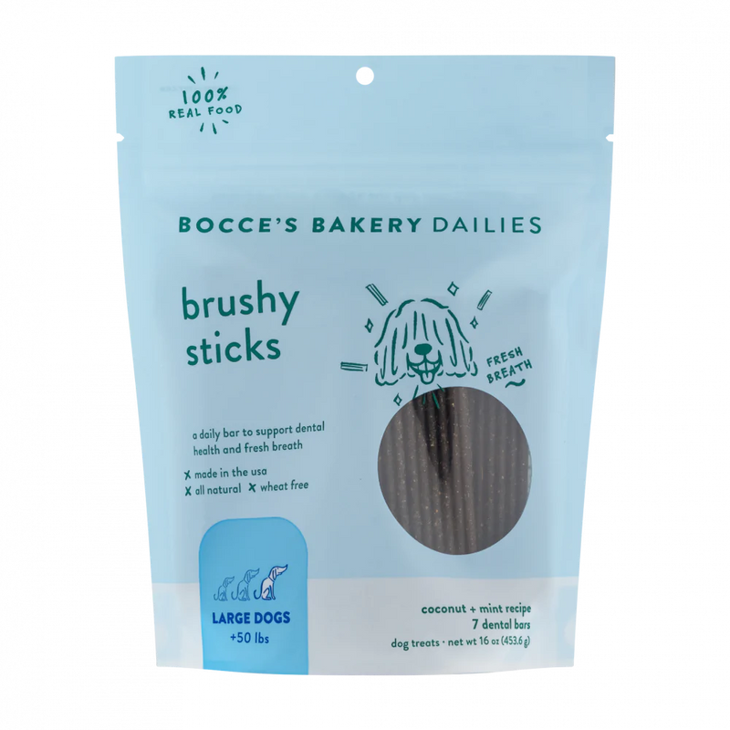 Bocce's Brushy Sticks Dental Bars for Large Breed Dogs