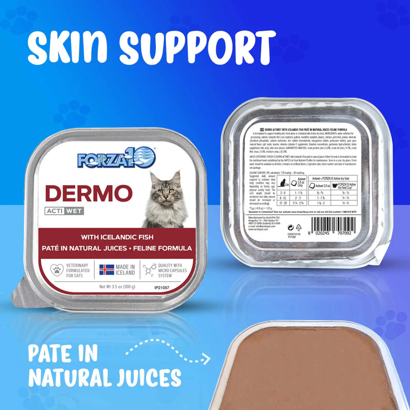Forza10 Nutraceutic ActiWet Dermo Support Icelandic Fish Recipe Canned Cat Food