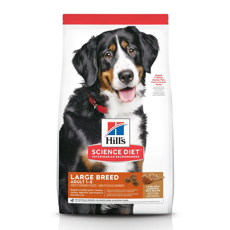 Hill's Science Diet Adult Large Breed Dry Dog Food, Lamb Meal & Brown Rice Recipe