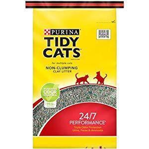 Purina Tidy Cats Non-Clumping Cat Litter 24/7 Performance for Multiple Cats 40 lb. Bag