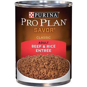 Purina Pro Plan Savor Beef & Rice Entree Classic Adult Wet Dog Food, 13 oz. Can