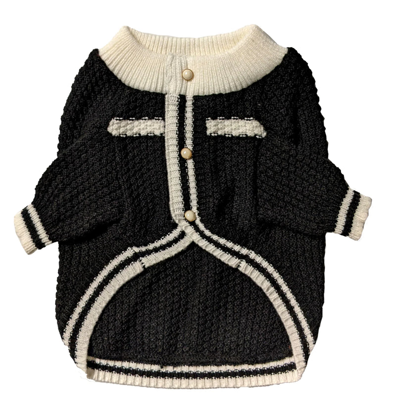 Cosmo Black Cardigan for Dogs