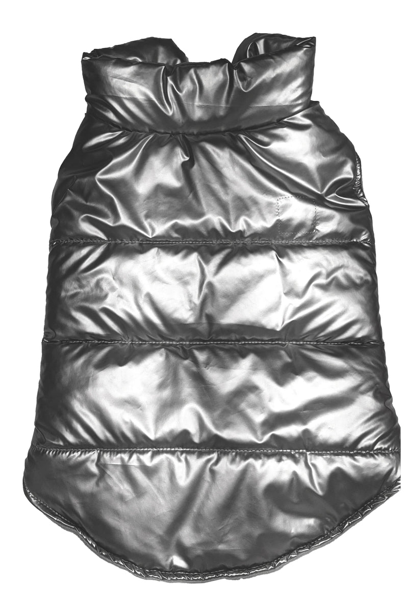 Cosmo Silver Puffy Coat for Dogs