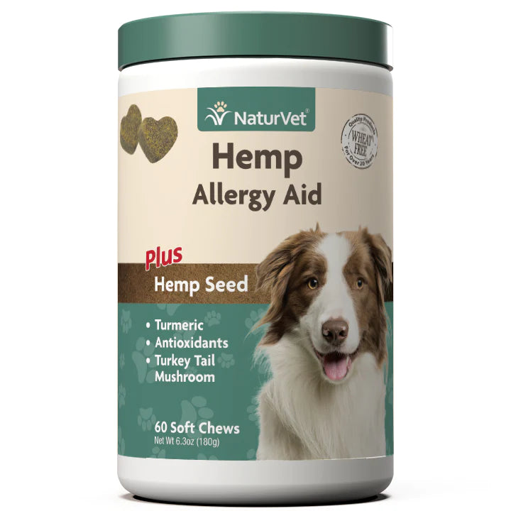 NaturVet Hemp Allergy Aid Plus Hemp Seed Supplement for Dogs