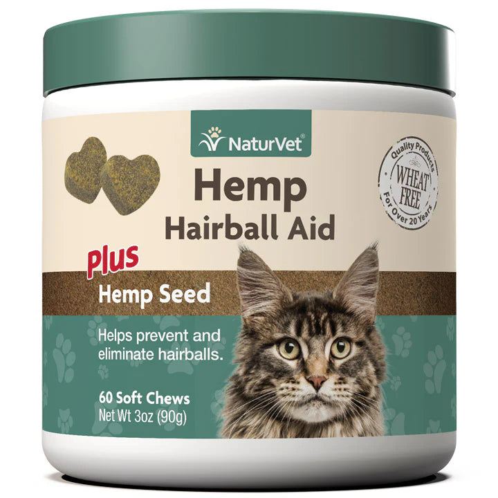 NaturVet Hemp Hairball Aid Cat Soft Chew