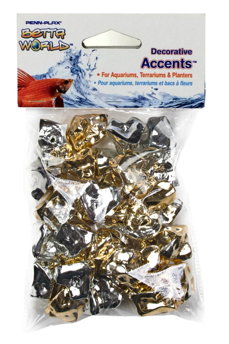 Penn-Plax Decorative Accents Chrome-A-Stones for Fish Aquariums