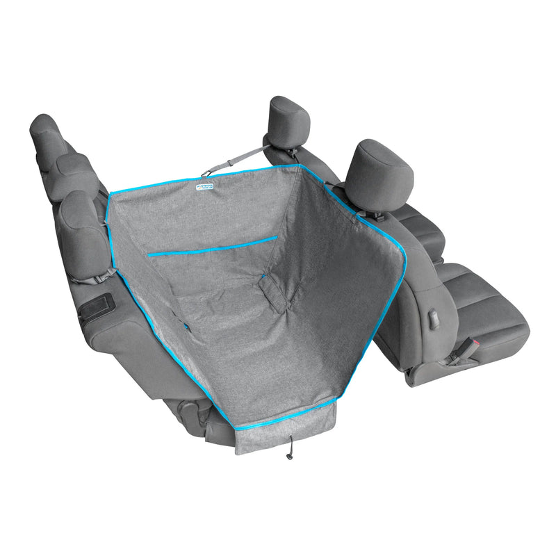 Kurgo Heather Half Dog Hammock Half Car Seat Cover for Pets, Pet Seat Cover, Car Hammocks for Dogs, Water-Resistant, 27.5" Wide (Heather Grey)