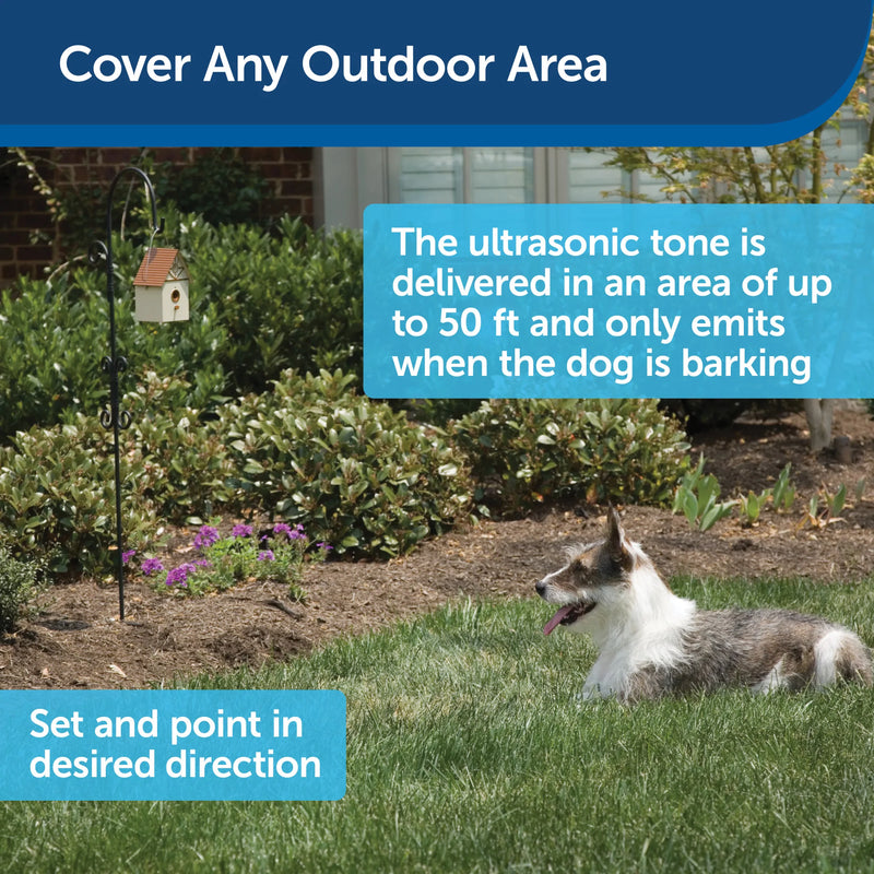 PetSafe Outdoor Ultrasonic Bark Control - No Barking Deterrent for All Dog Sizes - Up to 1/4 Acre (50 ft) Coverage - Automatic Activation - Weatherproof - Great for Backyards - Bird House Design