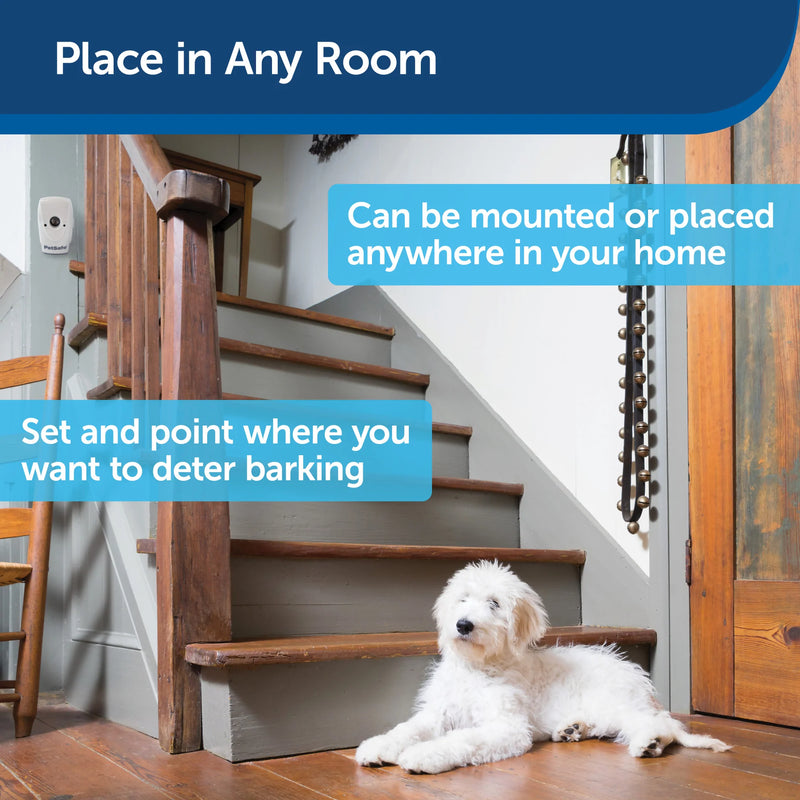 PetSafe Single Room Indoor Dog Bark Control - Ultrasonic Device to Deter Barking Dogs - No Collar Needed - Up to 25 ft Range - Automatic Anti-Bark Pet System