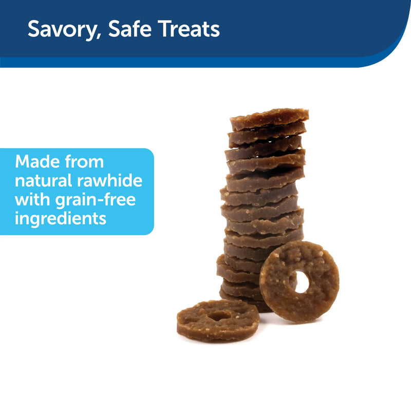 Made from natural rawhide with grain-free ingredients