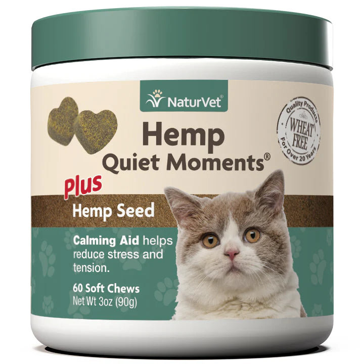 NaturVet Hemp Quiet Moments Soft Chews for Cats