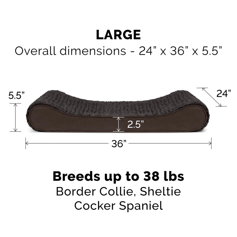 FurHaven Ultra Plush Luxe Lounger Orthopedic Dog Bed - Large, Chocolate