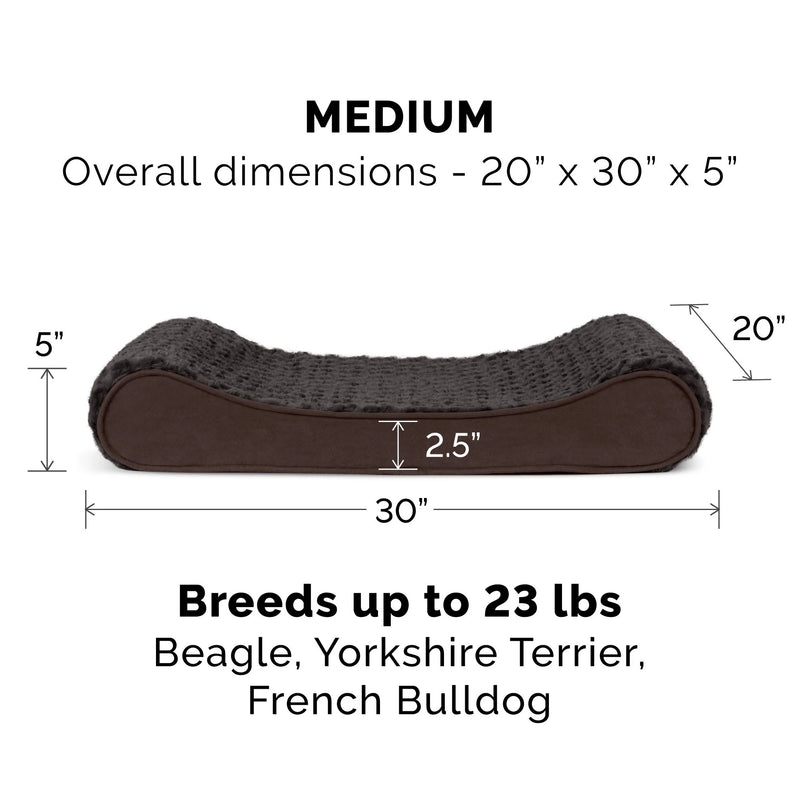 FurHaven Ultra Plush Luxe Lounger Orthopedic Dog Bed - Medium, Chocolate