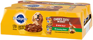 PEDIGREE CHOICE CUTS IN GRAVY Adult Canned Soft Wet Dog Food Variety Pack, with Beef and Country Stew