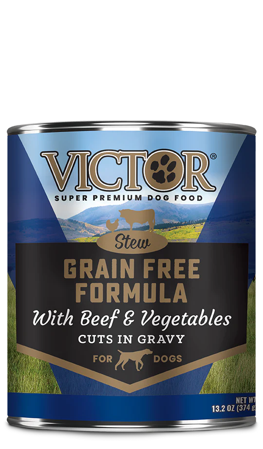 VICTOR Grain Free Formula with Beef and Vegetables Stew Cuts in Gravy for Dogs